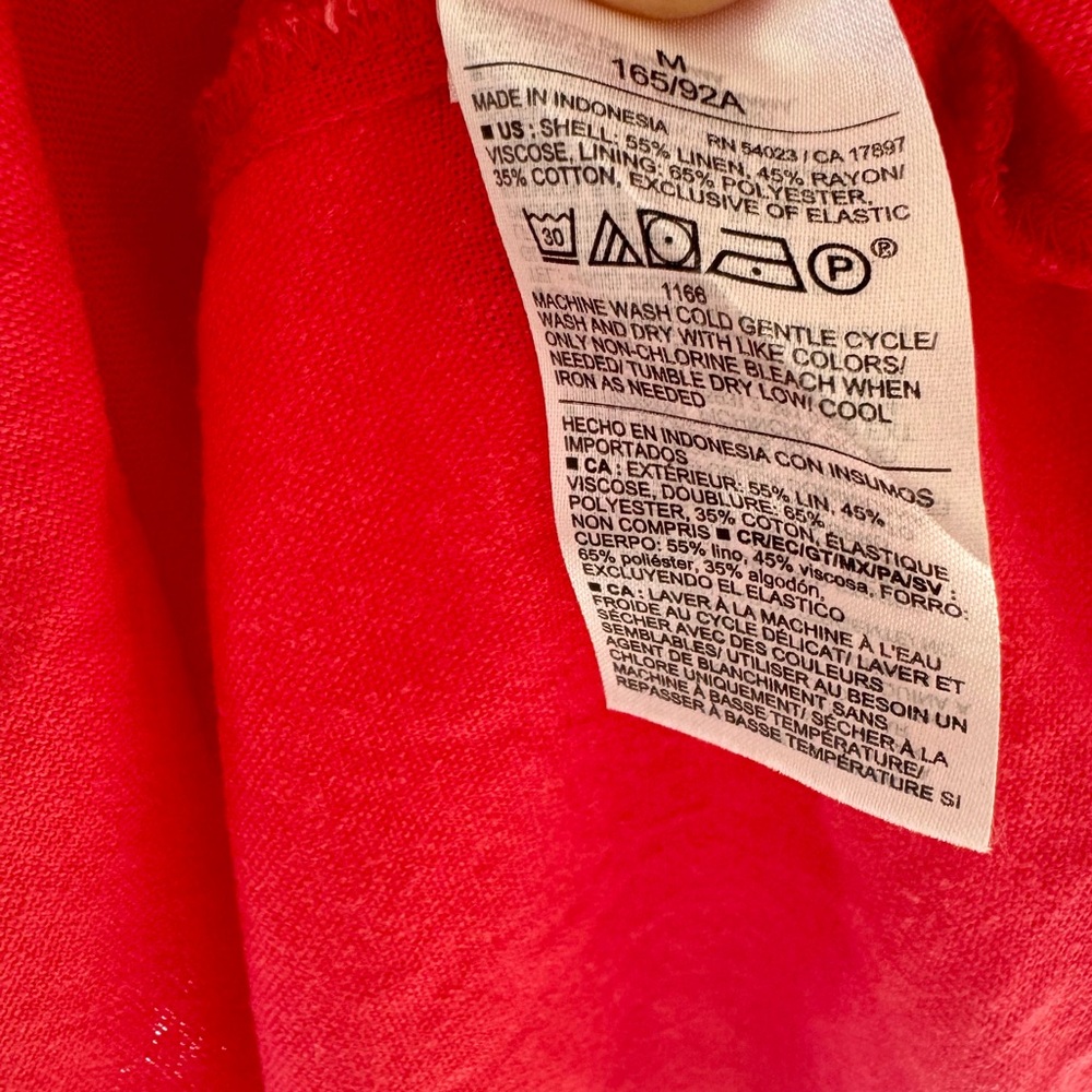 Old Navy Vibrant Red Midi Dress with Buttons - Picture 5 of 6